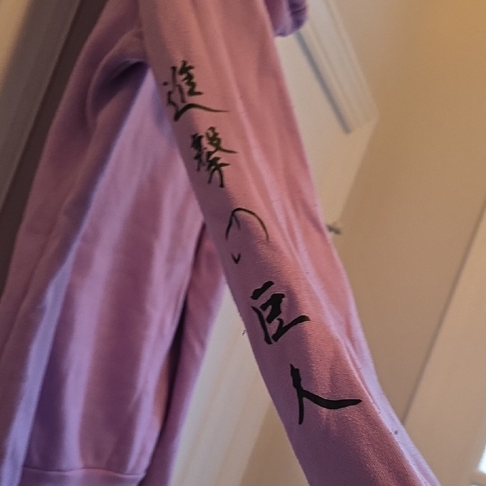 Attack On Titan Eren Yeager Purple Graphic Hoodie - Picture 4 of 5